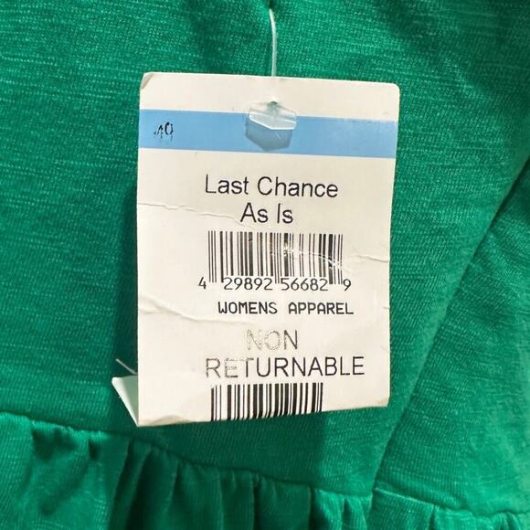 NWT Size Medium CeCe Green Halter Neck Ruffle Hem Babydoll Style y2K Blouse Top - Picture 9 of 12